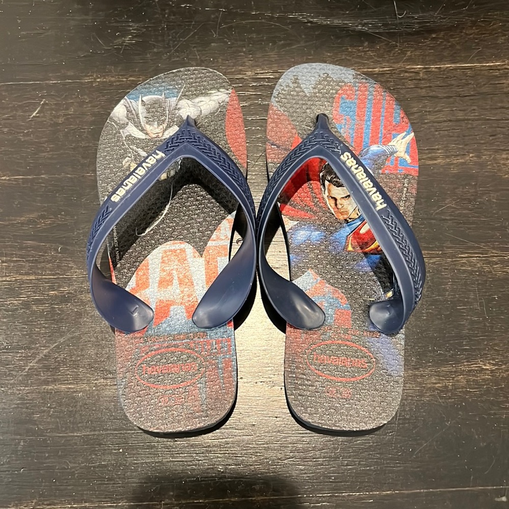 Havaianas Batman superman navy boys 13/1 29/30 slippers flip flop